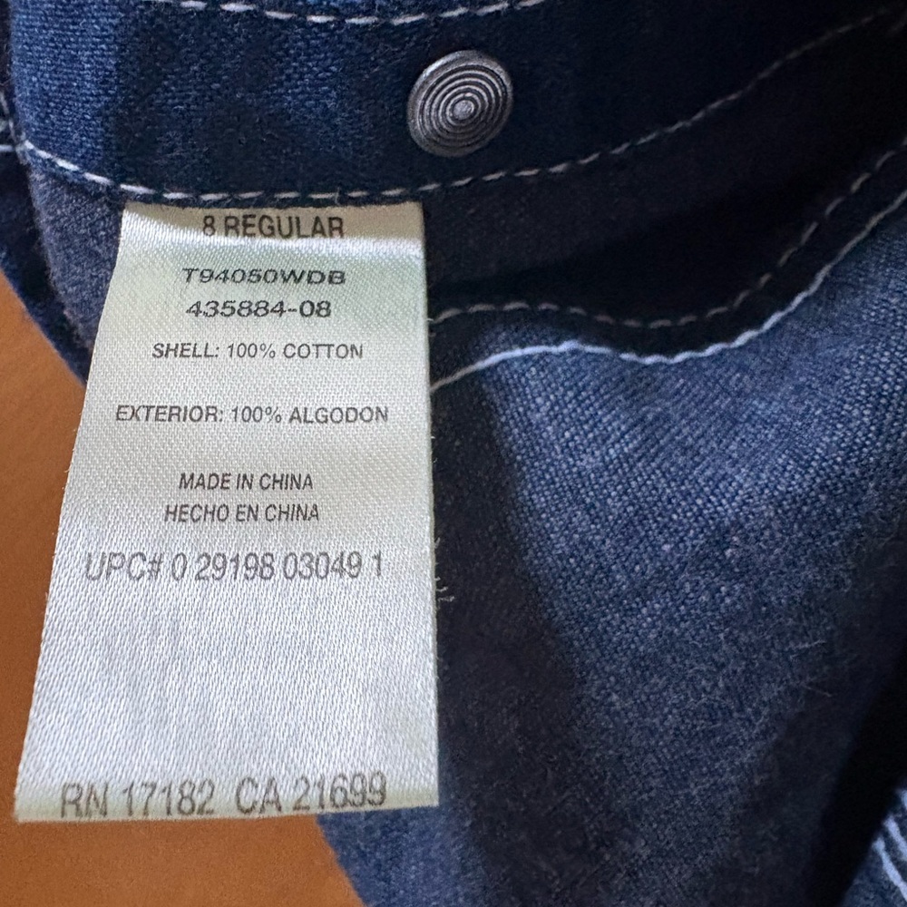 Kids Big Smith Dark Denim Overalls, size 8 - Picture 5 of 5